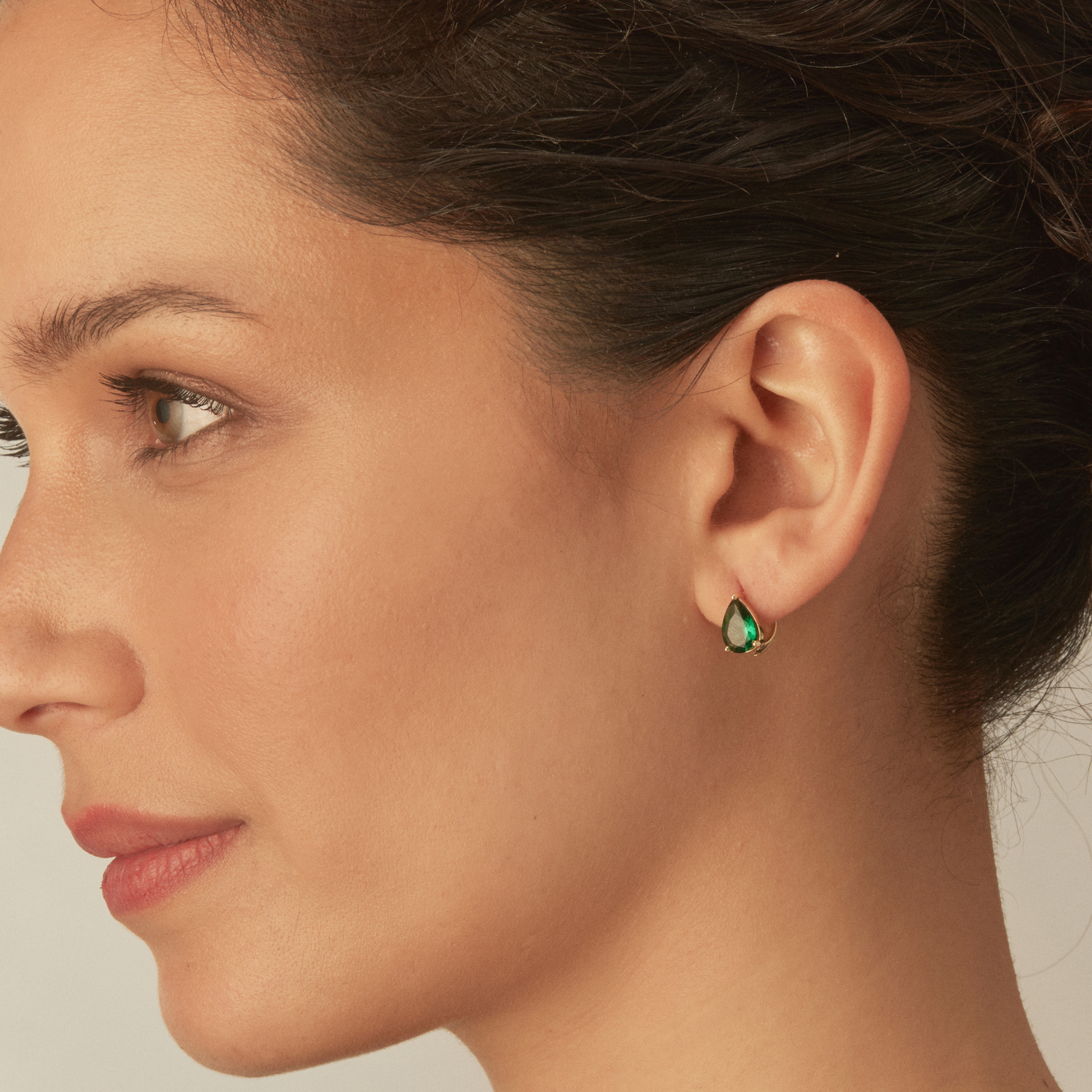 PENDIENTE PIERCING ARO GREEN OLIVIA