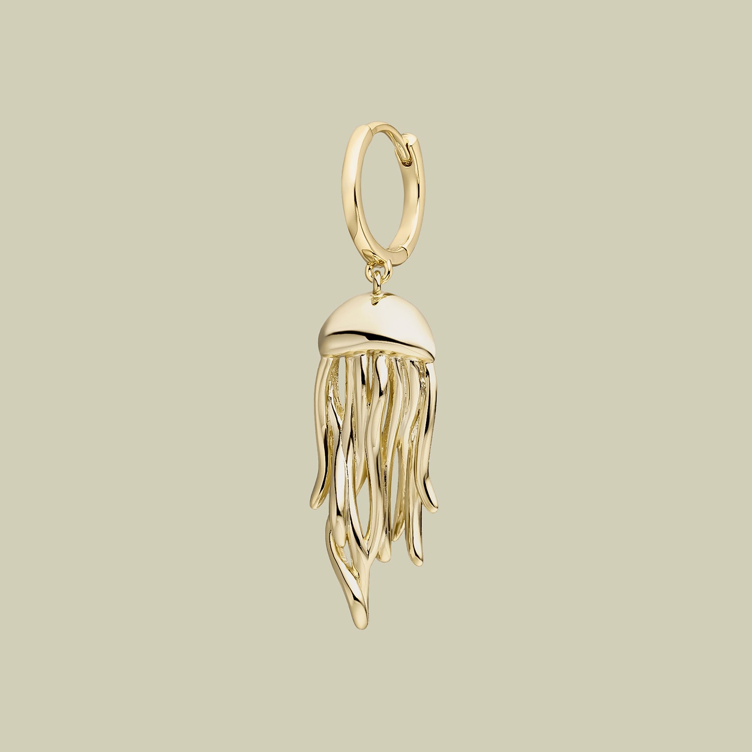 MEDUSA GOLDENER CREOLEN PIERCING OHRRING