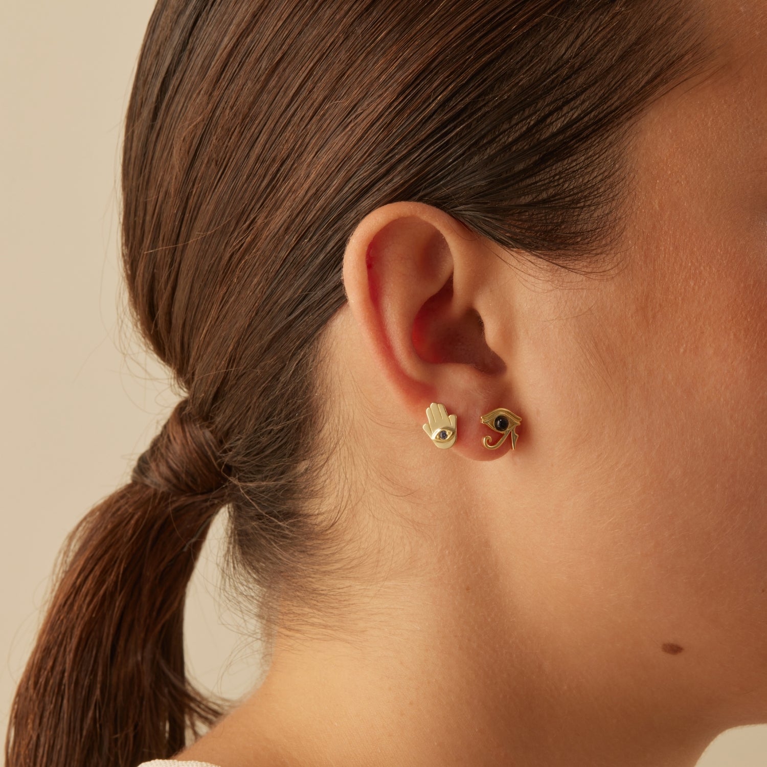 PENDIENTE PIERCING HAMSA LUCK