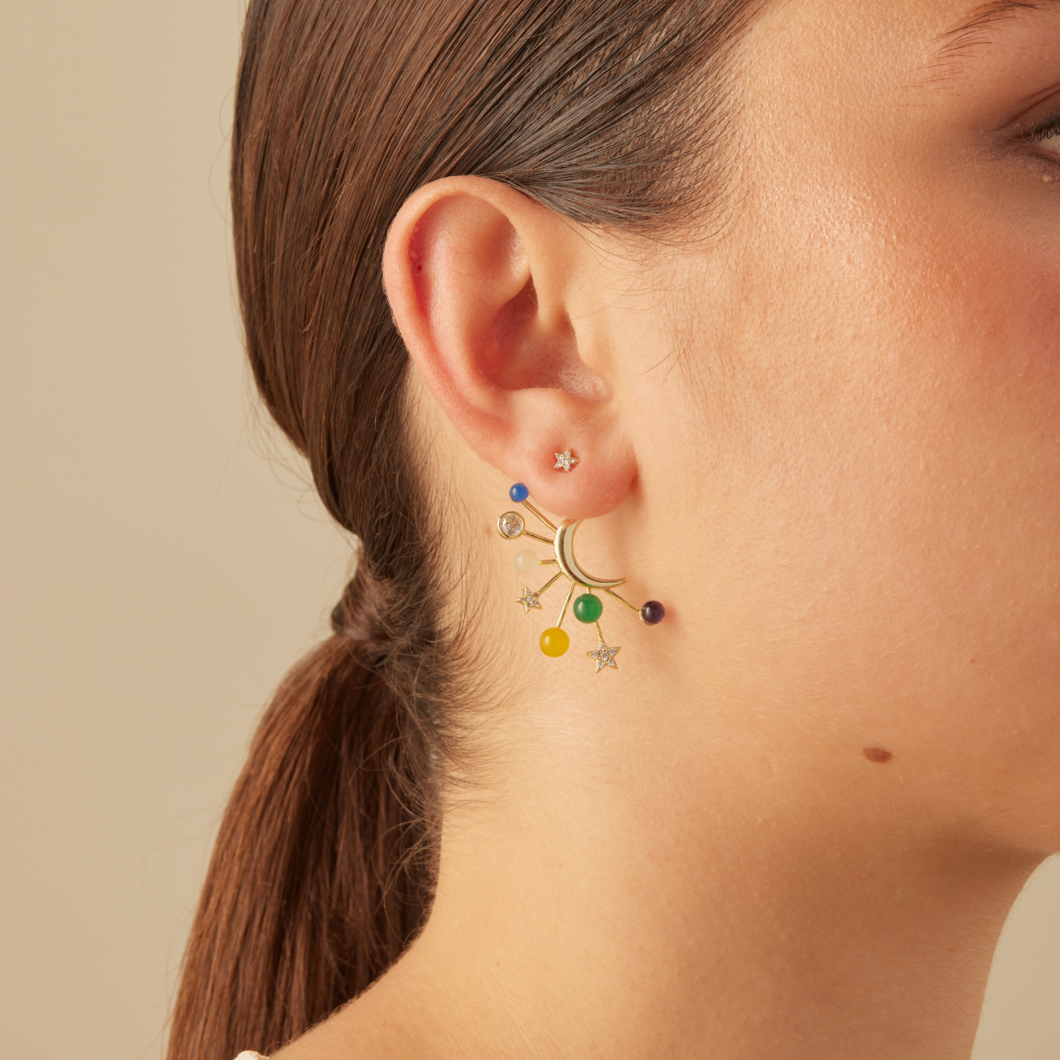 PENDIENTE EARJACKET CENTRE DE L'UNIVERS