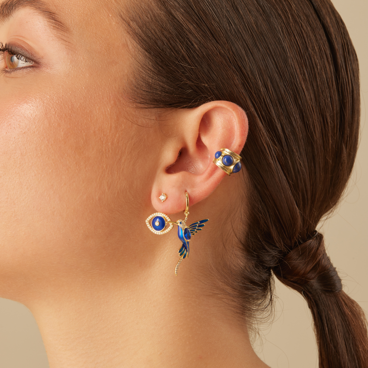 PENDIENTE PIERCING ARO BLUE SPIRIT