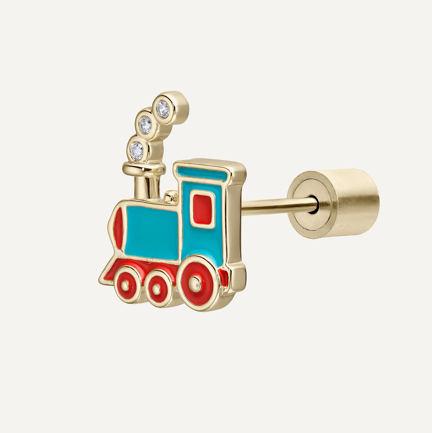 PENDIENTE PIERCING TOY TRAIN
