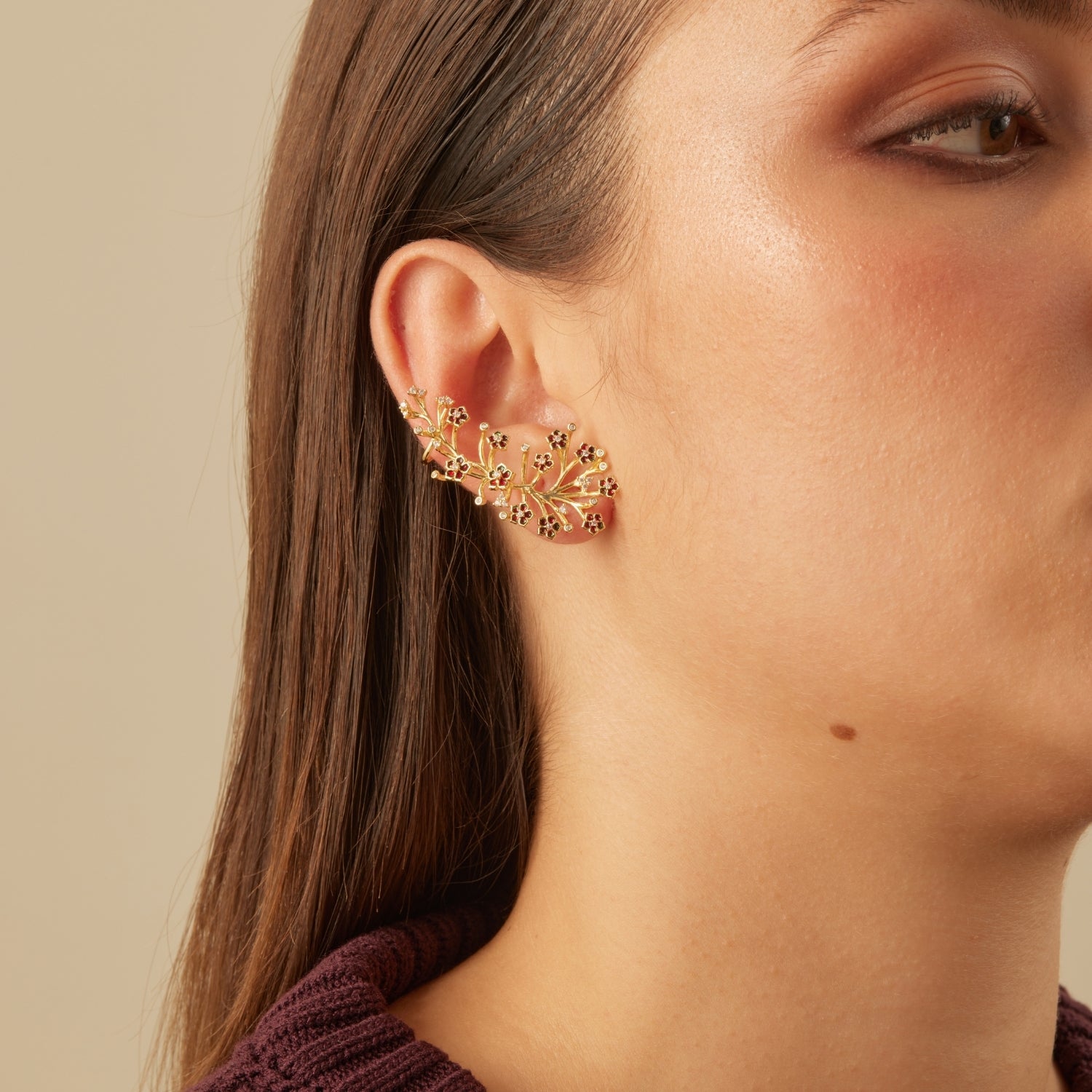 BOUCLE D'OREILLE TREPADOR BOUGAINVILLÉE