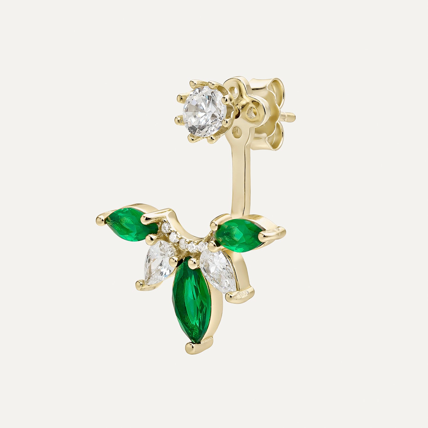 PENDIENTE EARJACKET VERT LONDRES