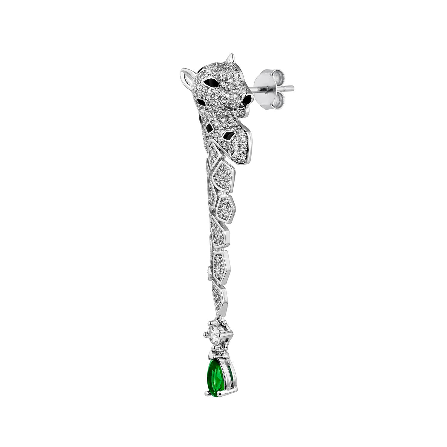 PENDIENTE PIERCING GREEN LEOPARD