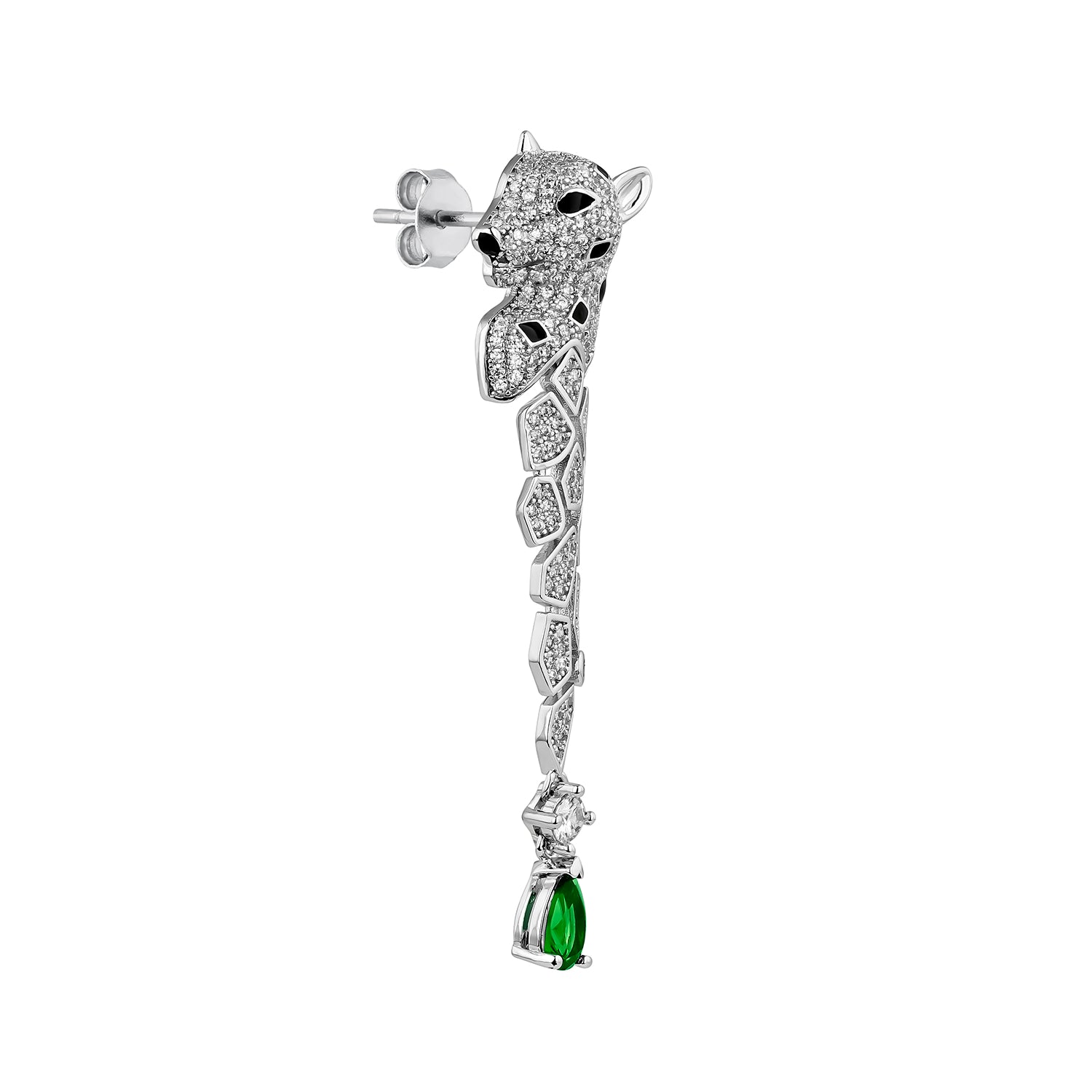 PENDIENTE PIERCING GREEN LEOPARD
