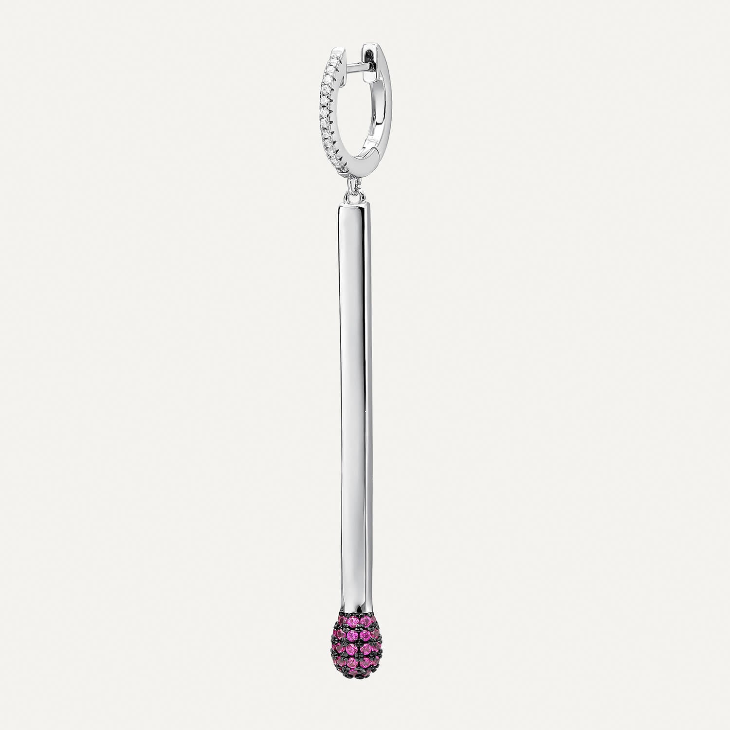 PENDIENTE PIERCING ARO ROSE MATCHSTICK