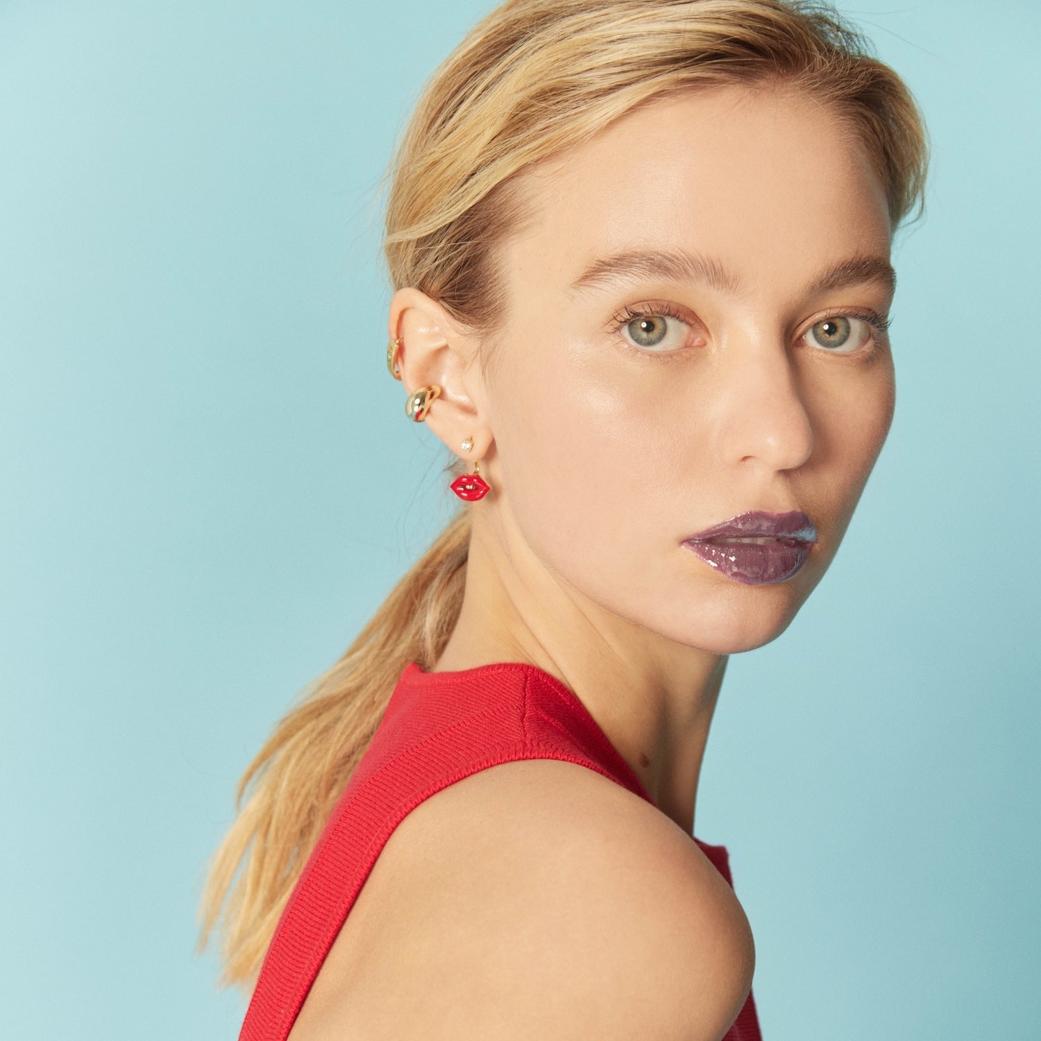 BOUCLE D'OREILLE PIERCING ANNEAU AMOUR