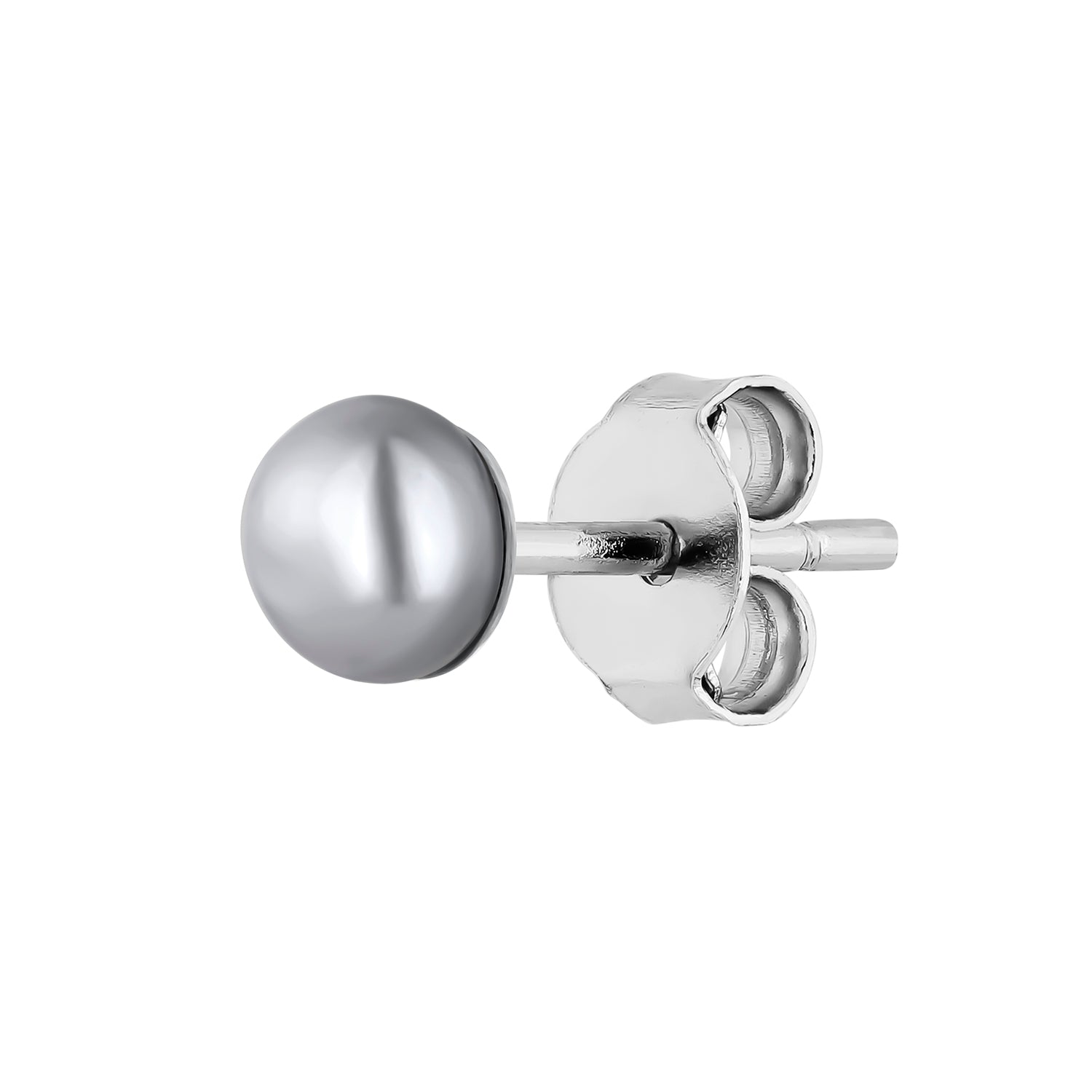 BOUCLE D'OREILLE INDIVIDUELLE EN ARGENT GRIS PETIT PERLE