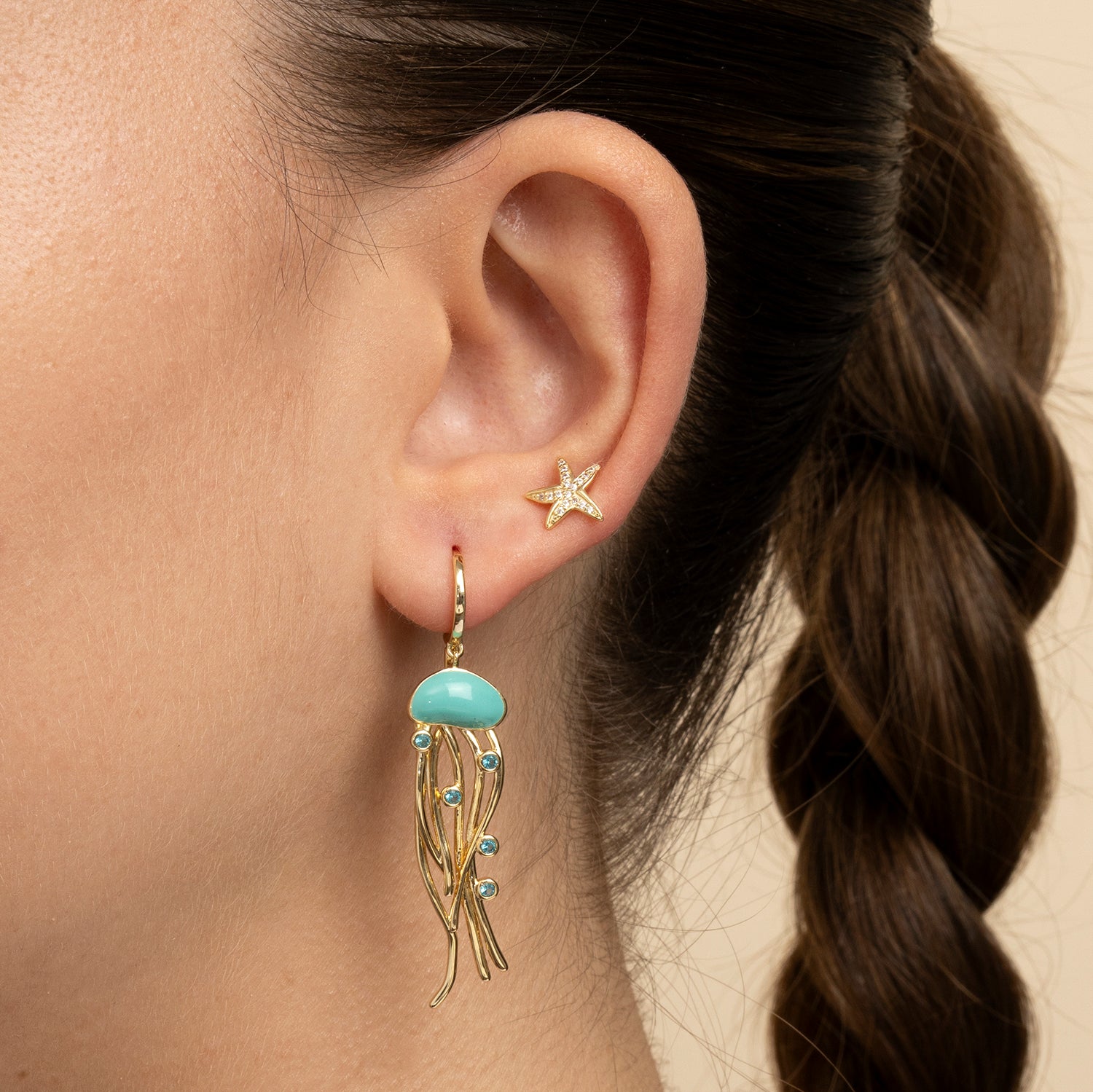 PENDIENTE PIERCING ARO OCEAN GOCCIA DI MEDUSA
