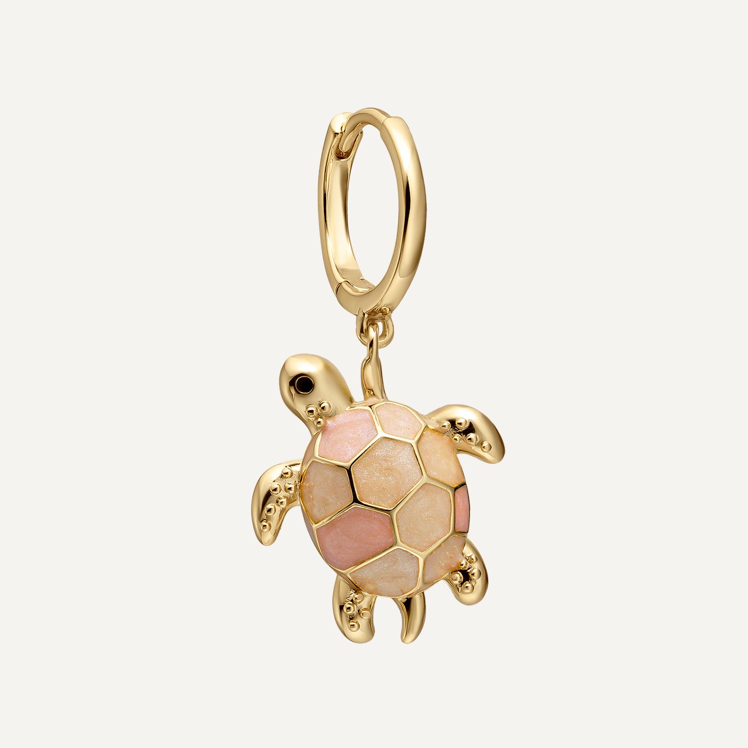 PENDIENTE PIERCING ARO MOSAÏQUE PINK TORTUGA