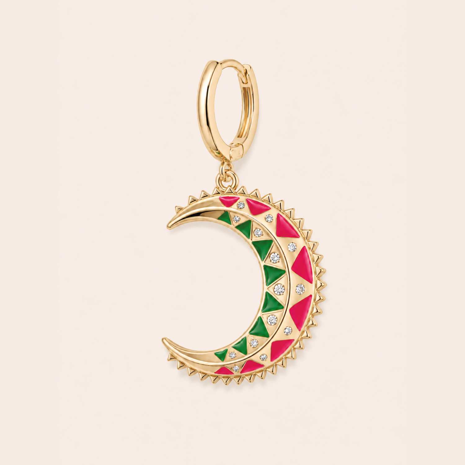PENDIENTE PIERCING ARO MOSAÏQUE MOON
