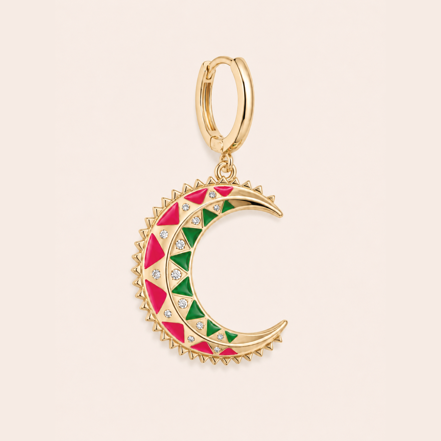 PENDIENTE PIERCING ARO MOSAÏQUE MOON