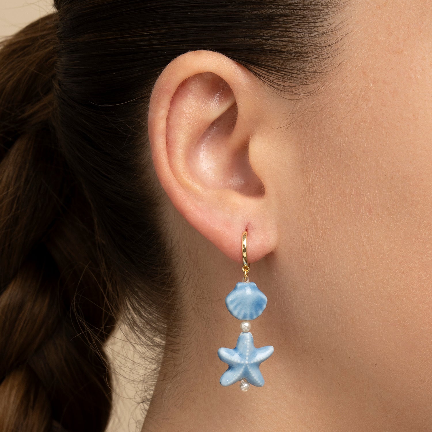 PENDIENTE PIERCING ARO POCELAINE COQUILLE