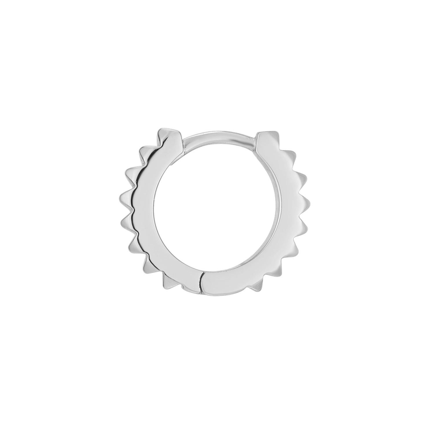 DEMY SILVER HOOP PIERCING EARRING