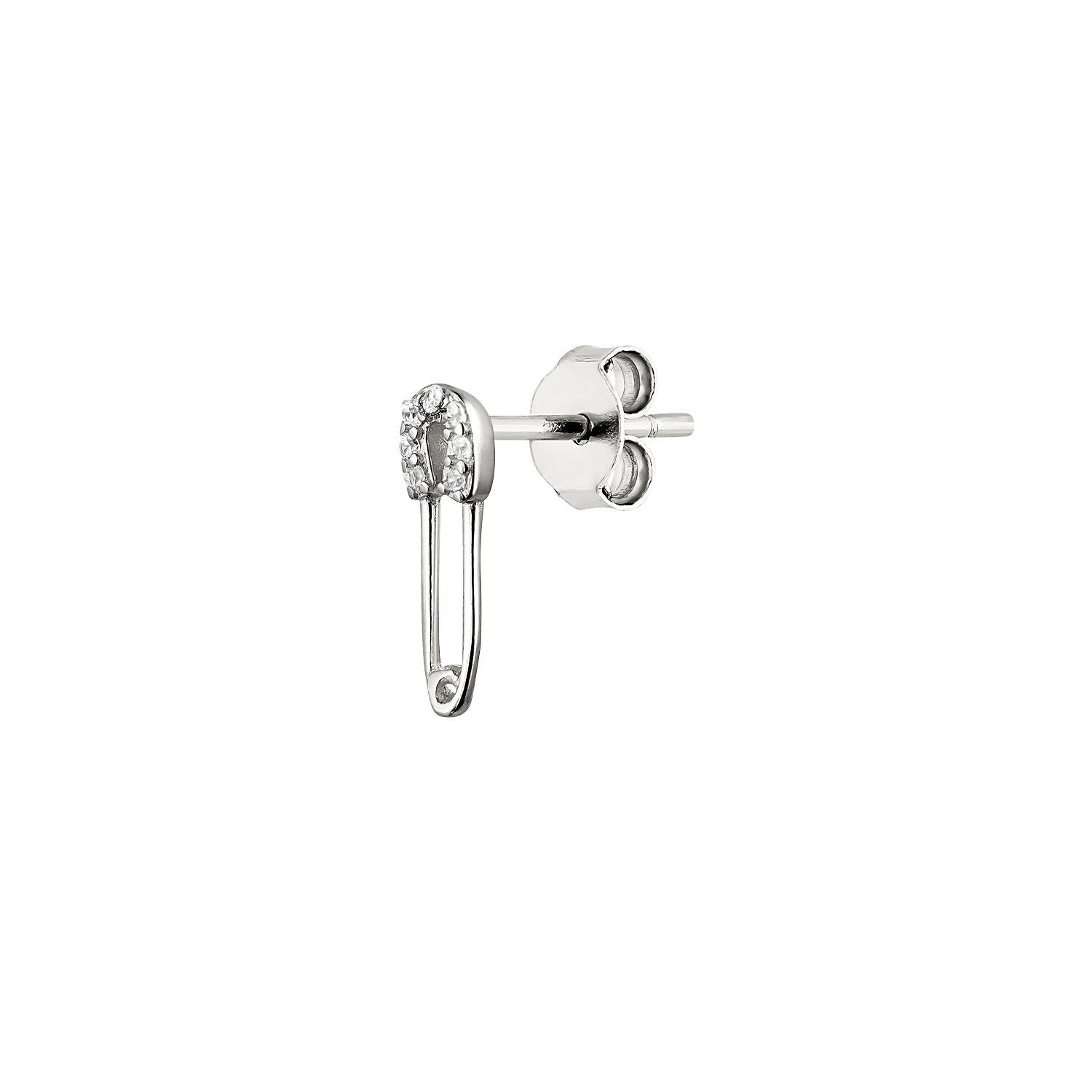 SILBER SILVER PIN EINZELNER OHRRING