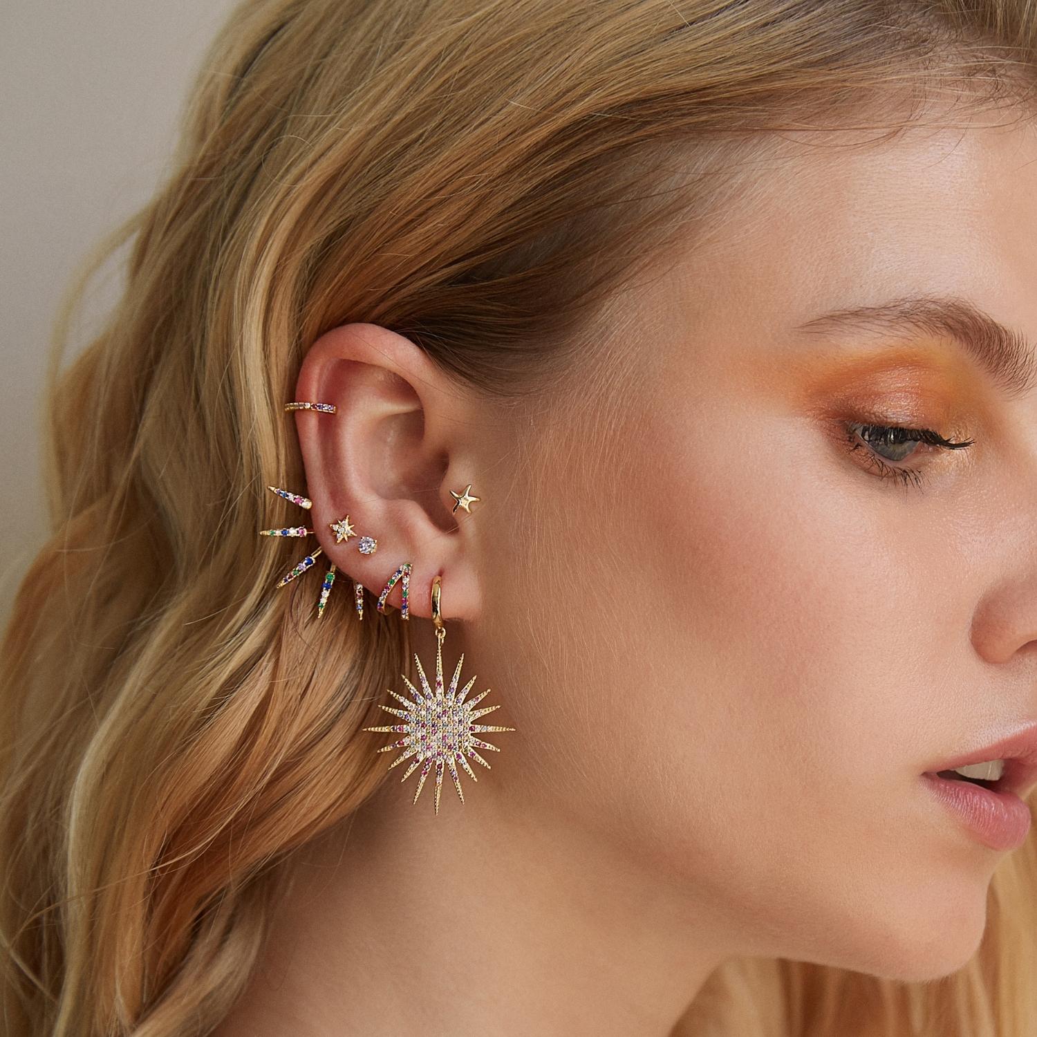 PIERCING-OHRRING MIT SEESTERN