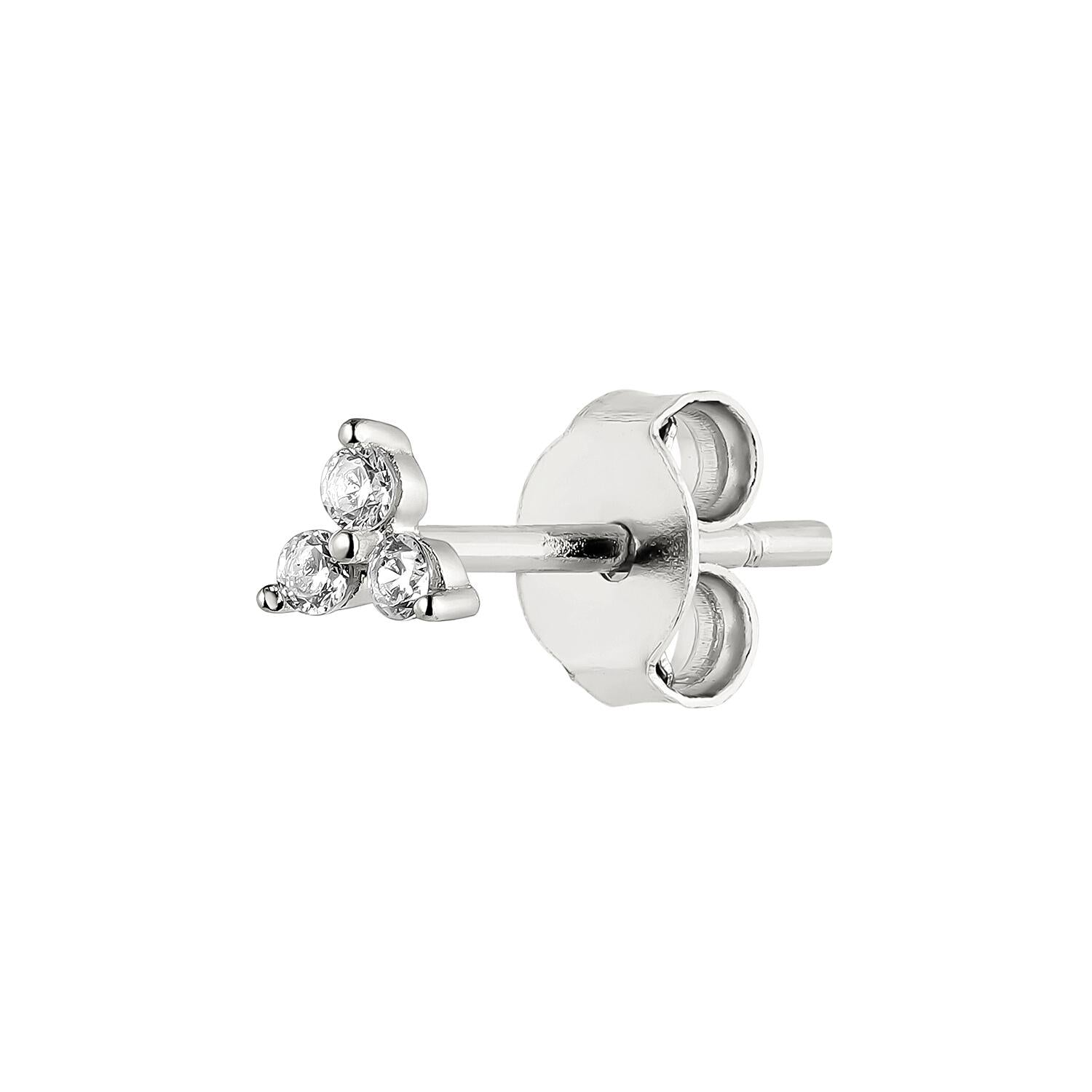SILBER PRINCESSE EINZELNER OHRRING