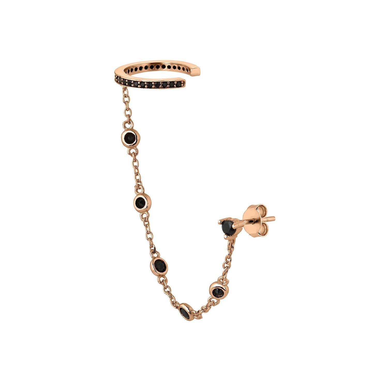 PENDIENTE Y EAR CUFF NASHA - Earcandy Jewelry
