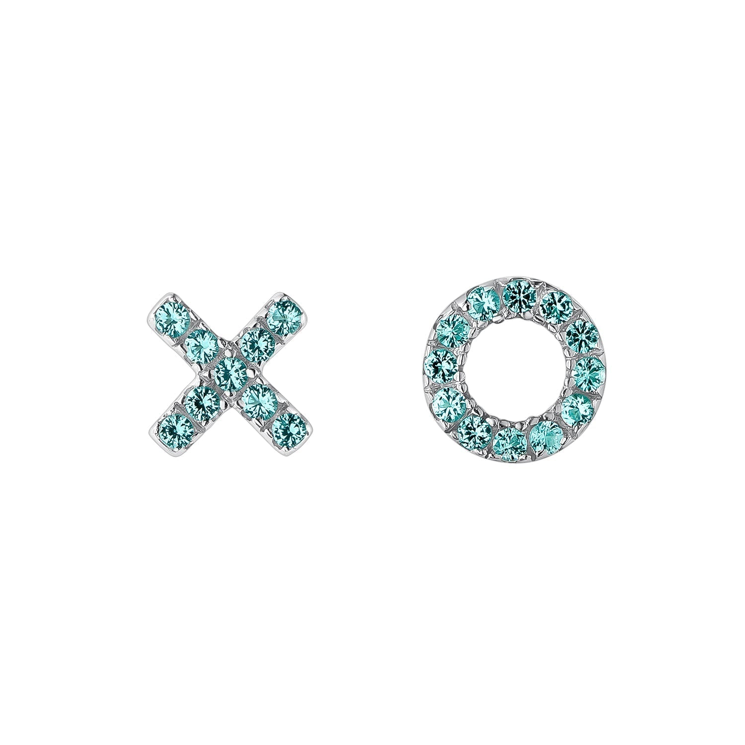 BLAUES SILBER XO XO OHRRINGE