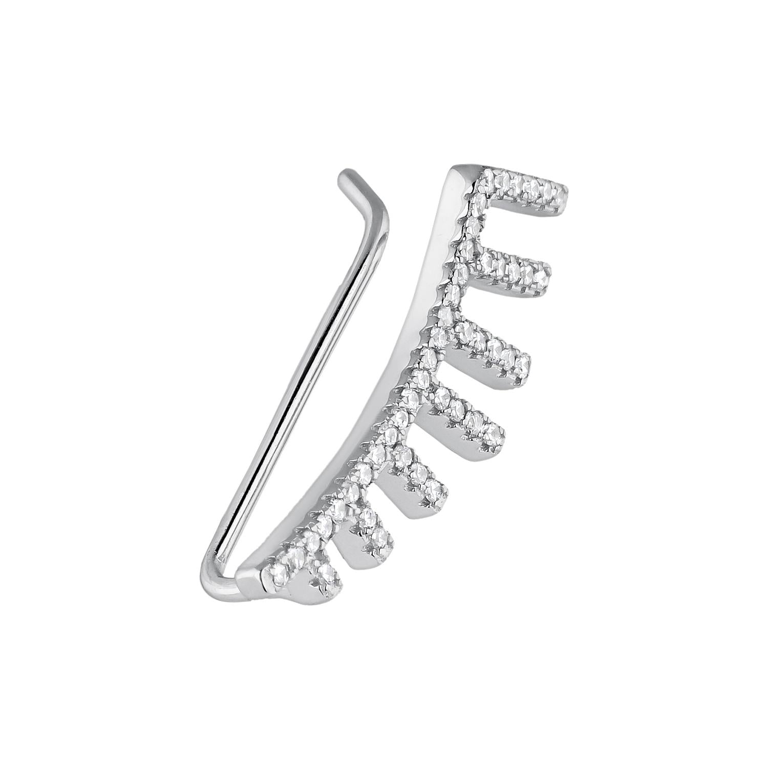 PENDIENTE TREPADOR DE PLATA GATSBY