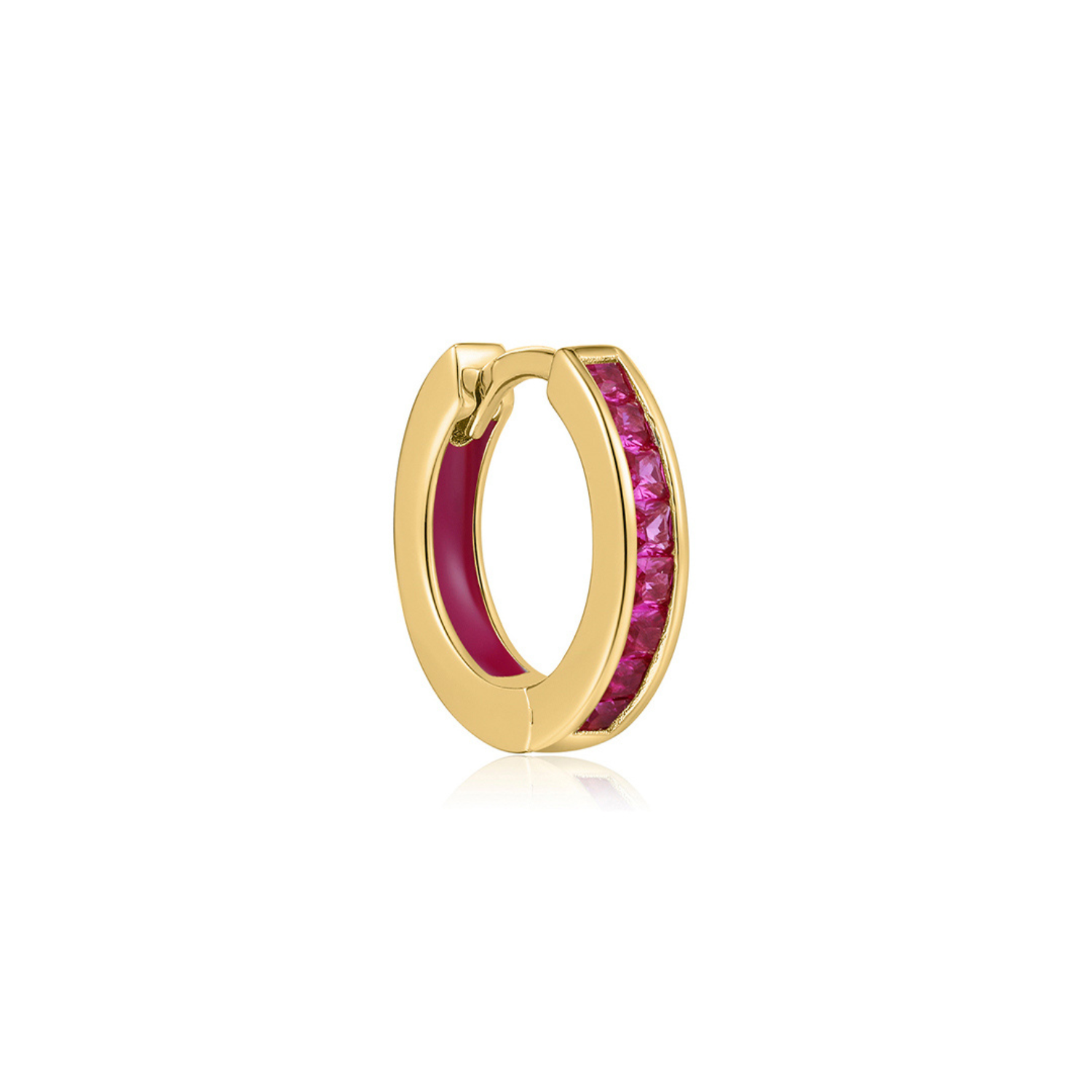 HOLI HOOP YELLOW ROSE GOLD SINGLE EARRING