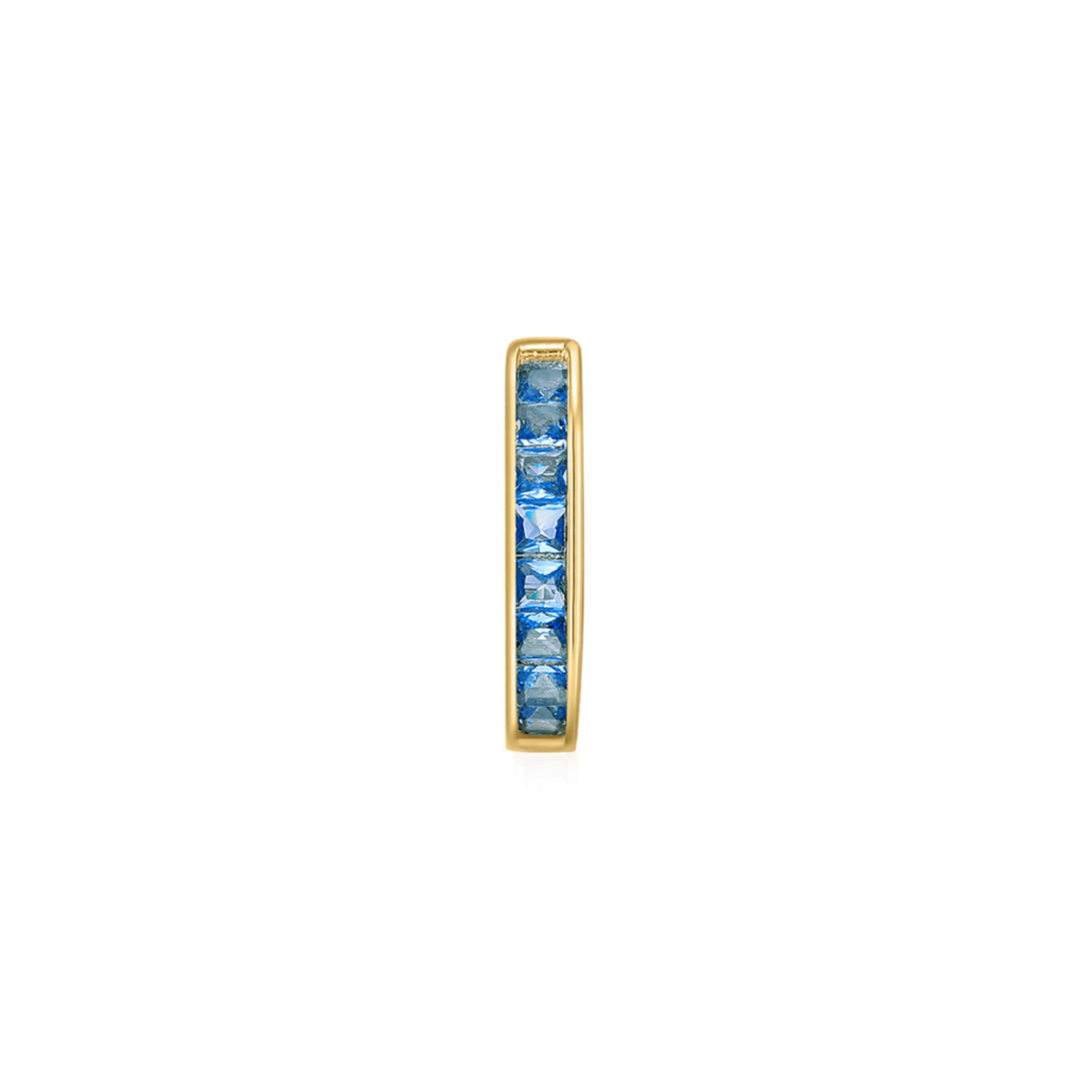 PENDIENTE PIERCING ARO ORO AMARILLO AZUL HOLI HOOP
