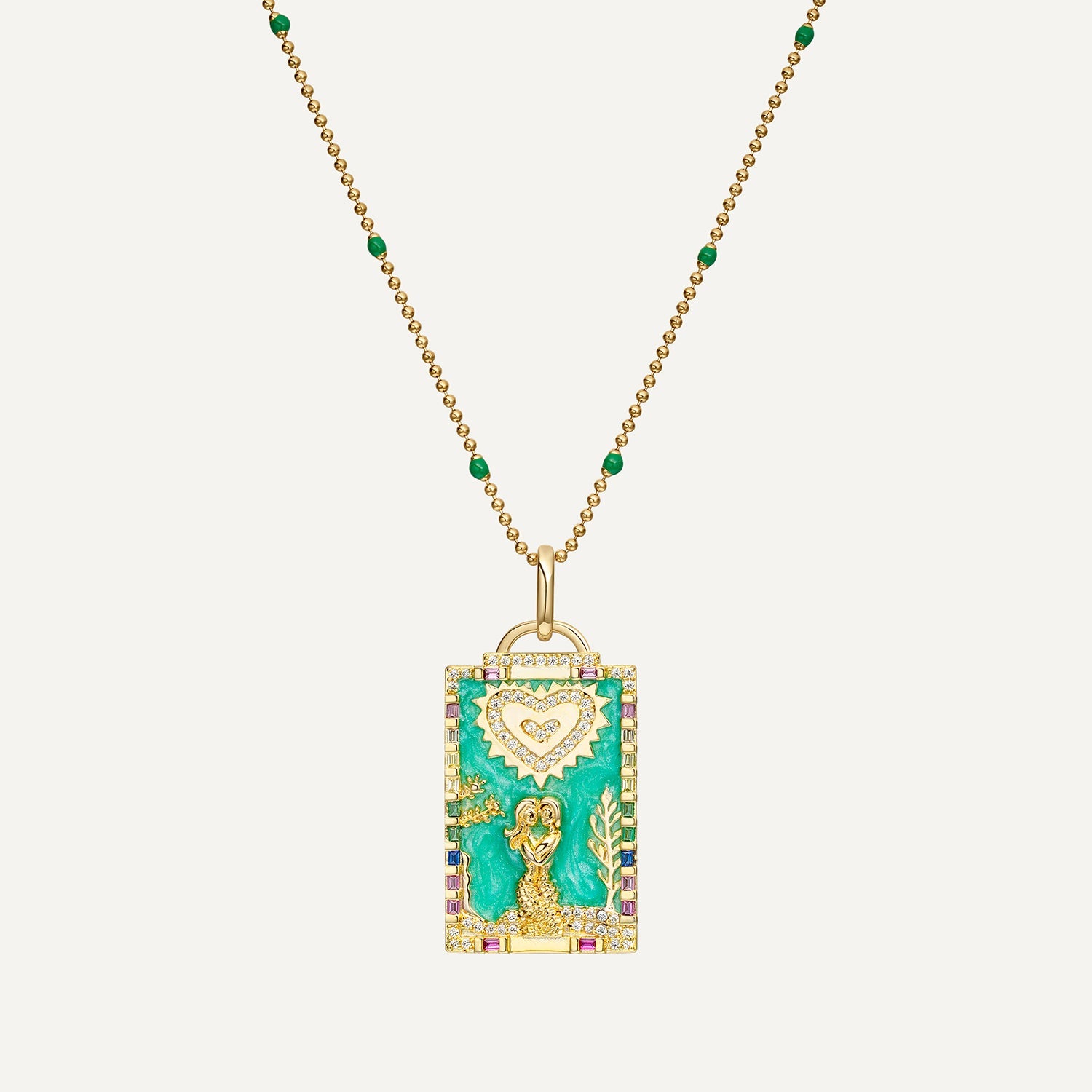 COLGANTE CARTA TAROT LOS ENAMORADOS