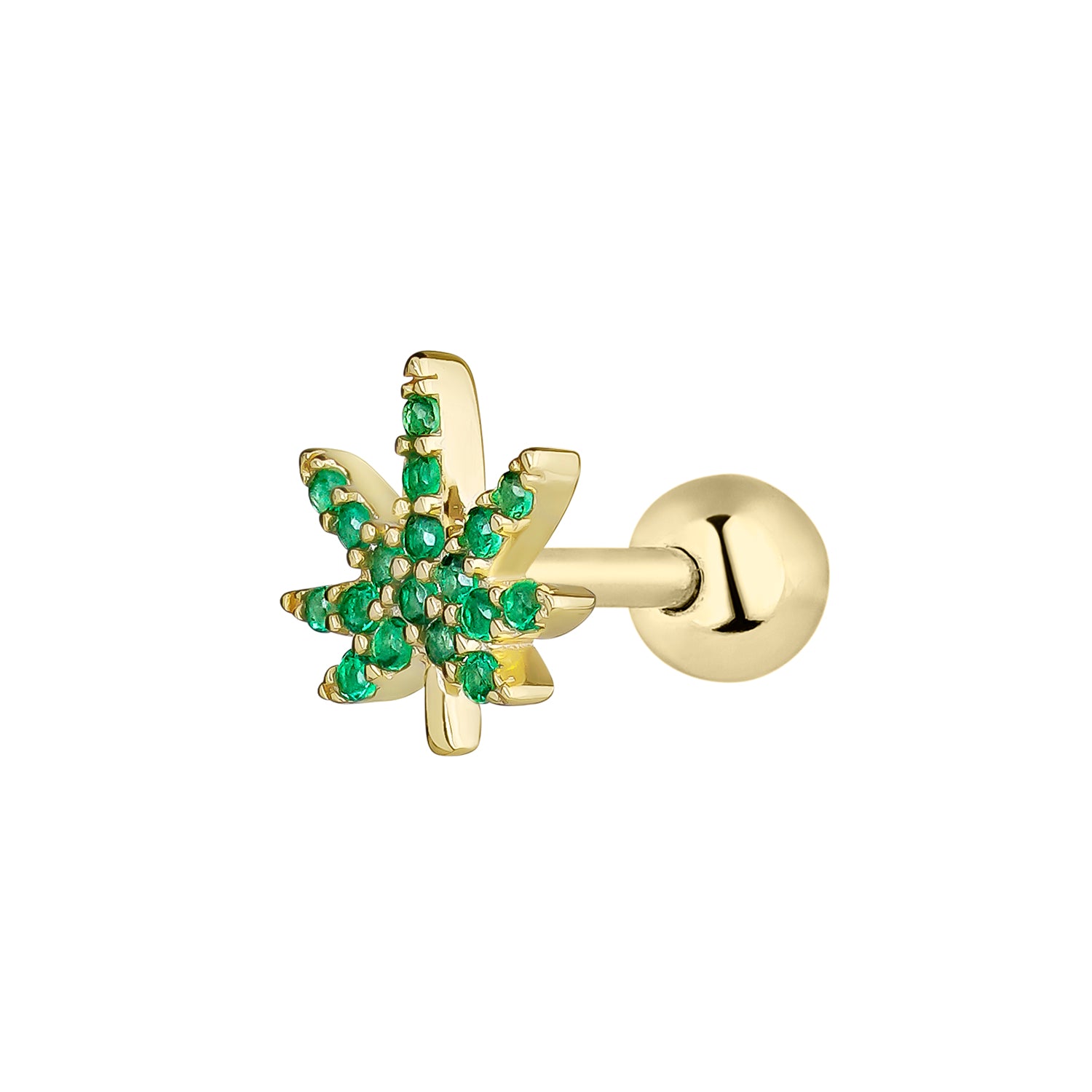 PENDIENTE PIERCING CANNABIS