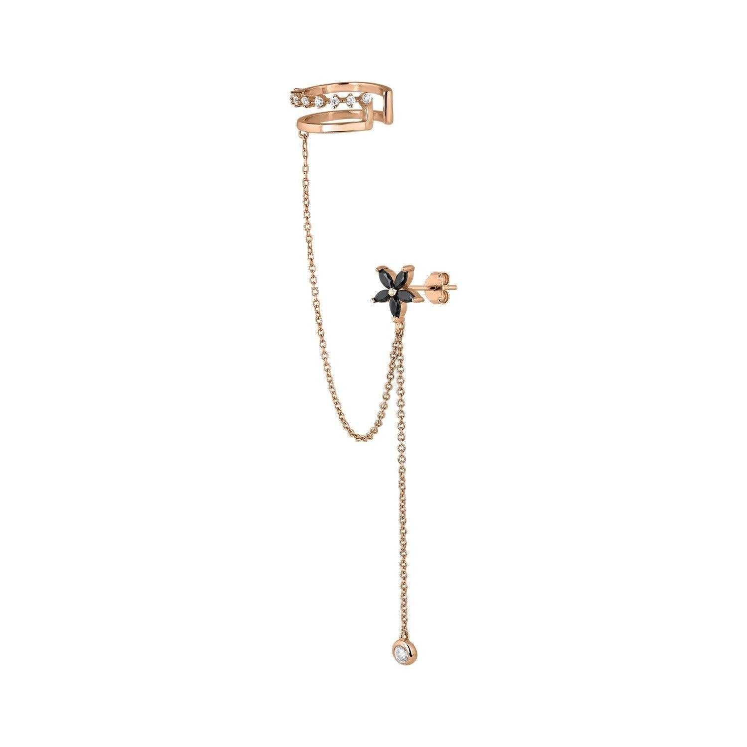 PENDIENTE Y EAR CUFF ASHANTI - Earcandy Jewelry
