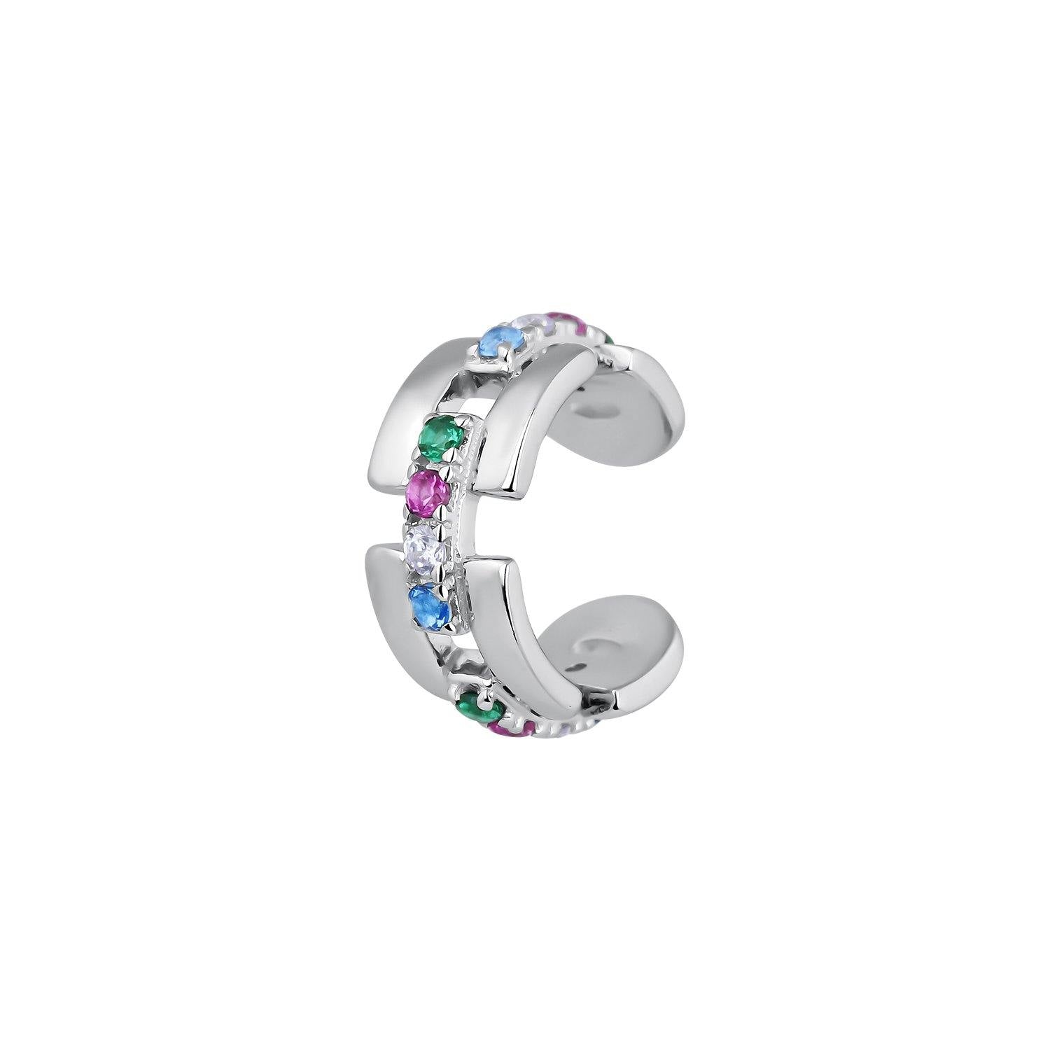 EAR CUFF ESLABONES PLATA JAZIRA - Earcandy Jewelry