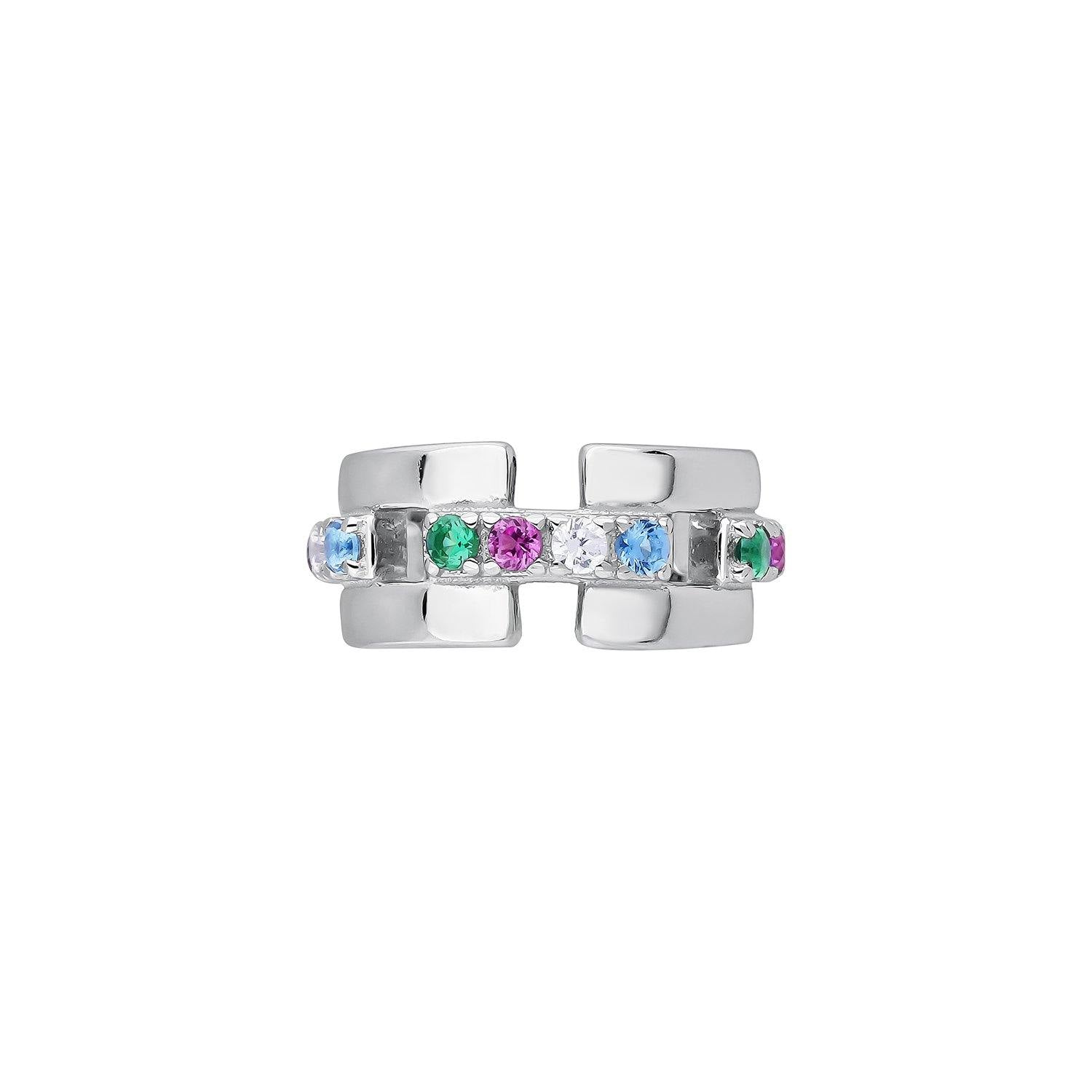 EAR CUFF ESLABONES PLATA JAZIRA - Earcandy Jewelry