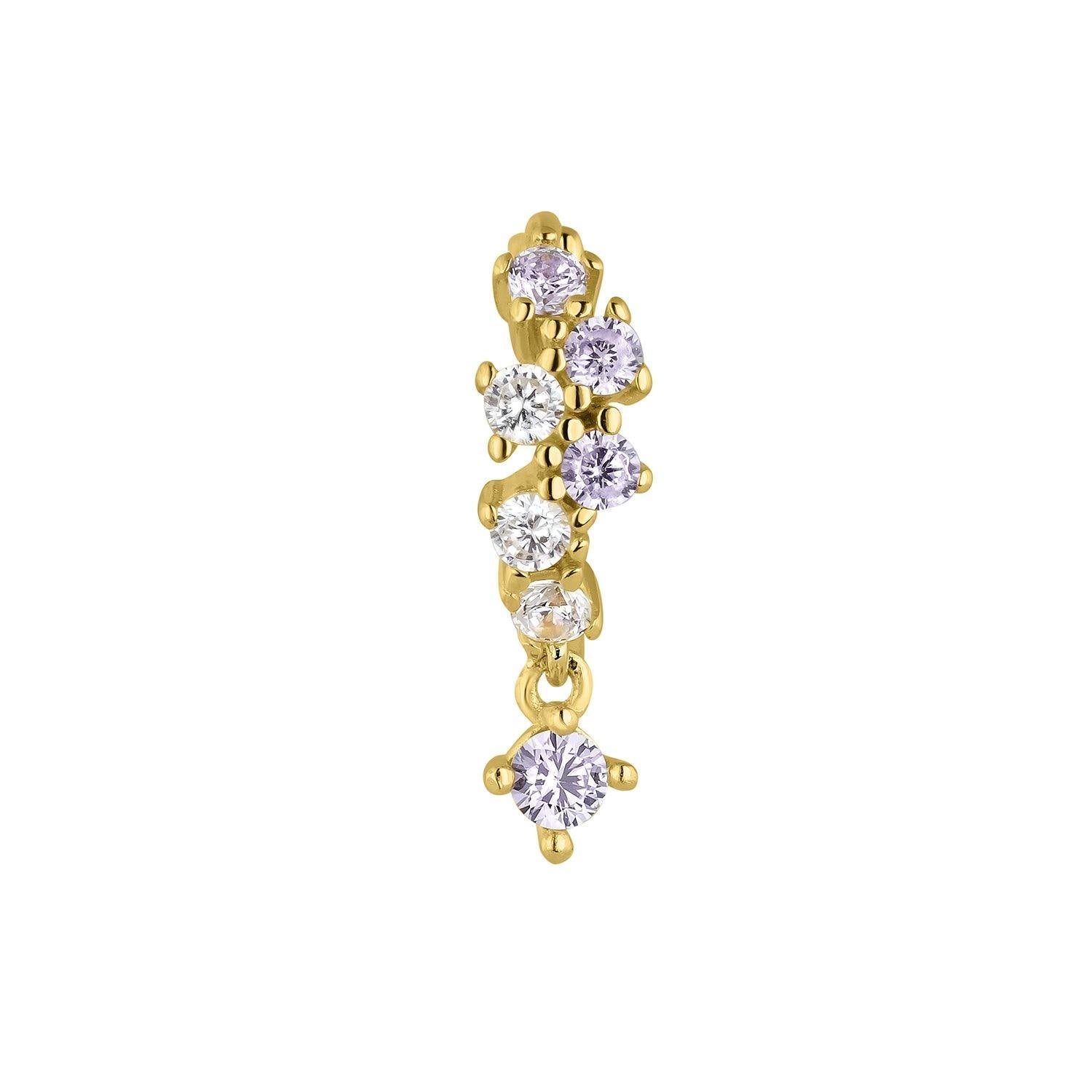 PENDIENTE PLATA ARO SAMIRA - Earcandy Jewelry
