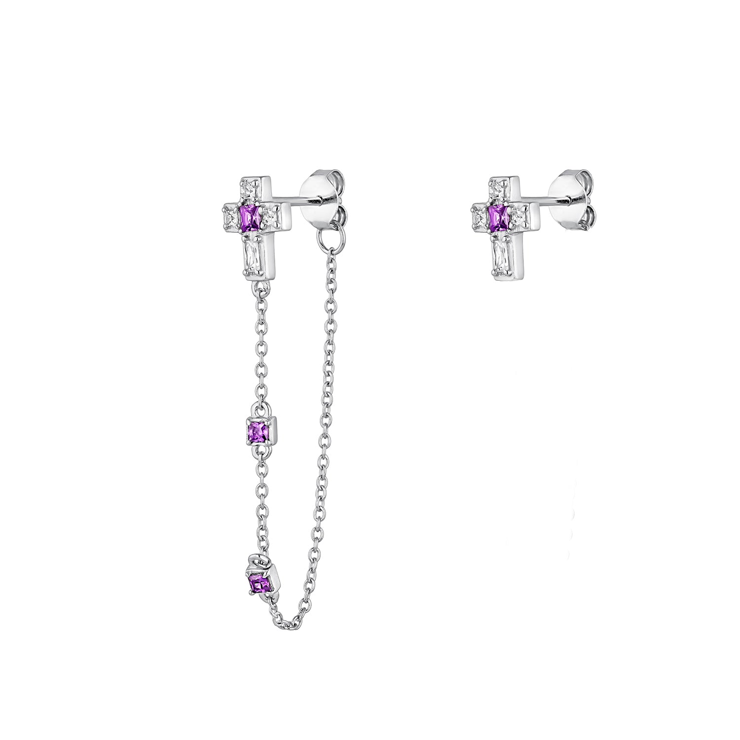 CATHARSIS BELIEVER SILVER EARRINGS