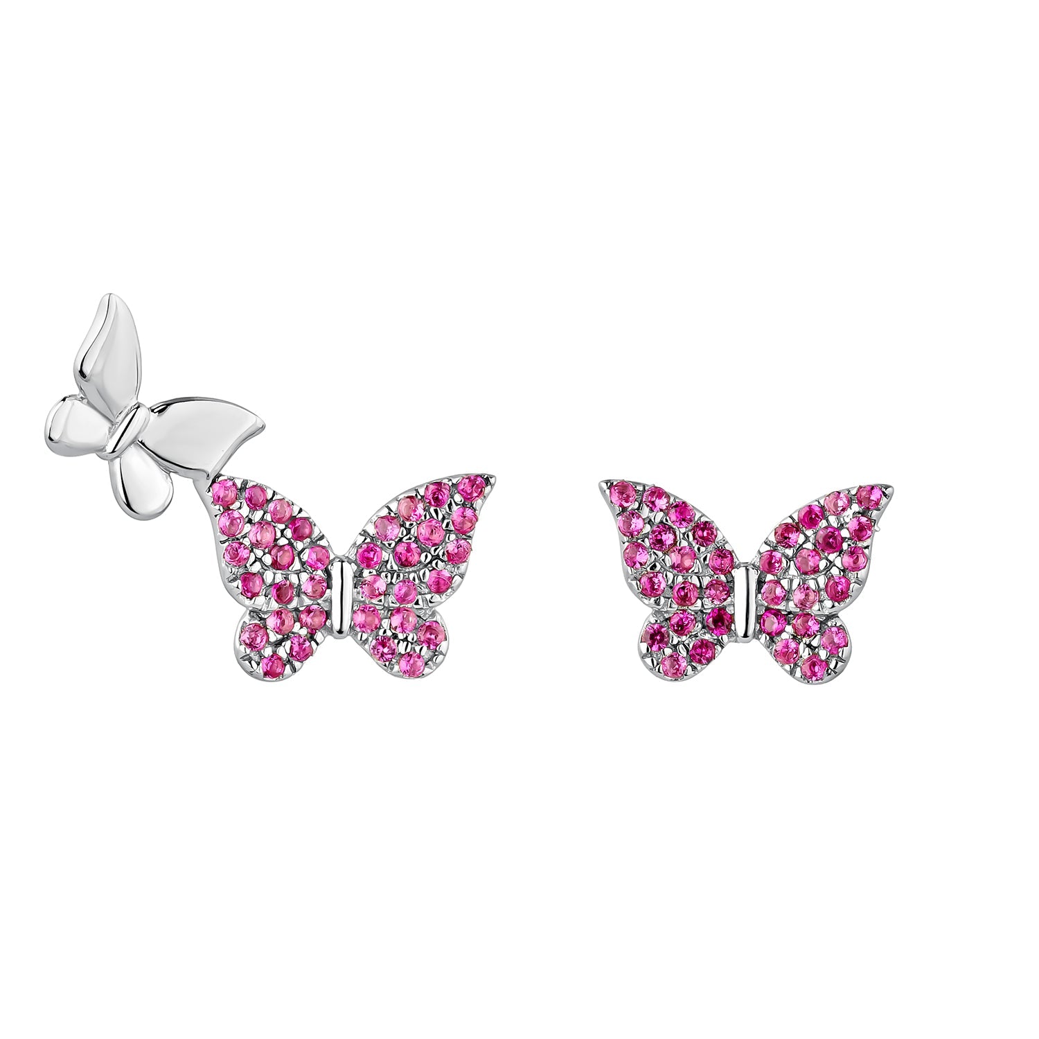 BUTTERFLIES SILVER EARRINGS