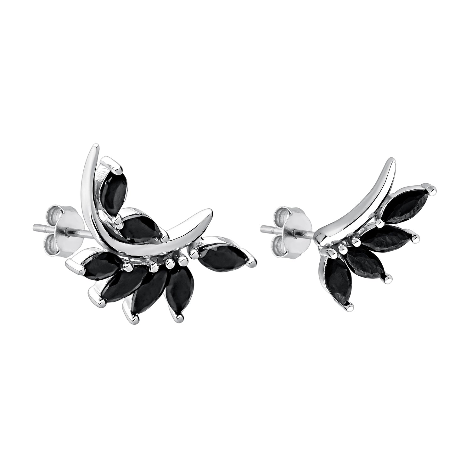 PENDENTI ASIMETRICOS DE PLATA VENTAGLIO