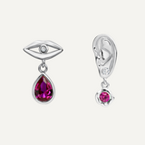 ASYMMETRICAL SILVER EARRINGS FROM BOUCHE À OREILLE