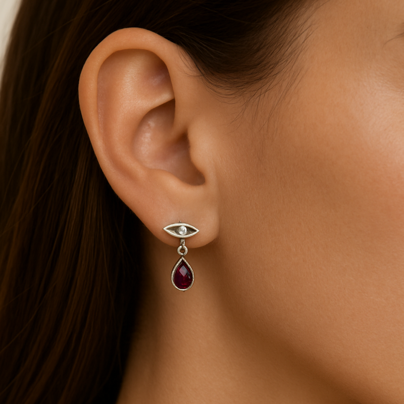 ASYMMETRICAL SILVER EARRINGS FROM BOUCHE À OREILLE