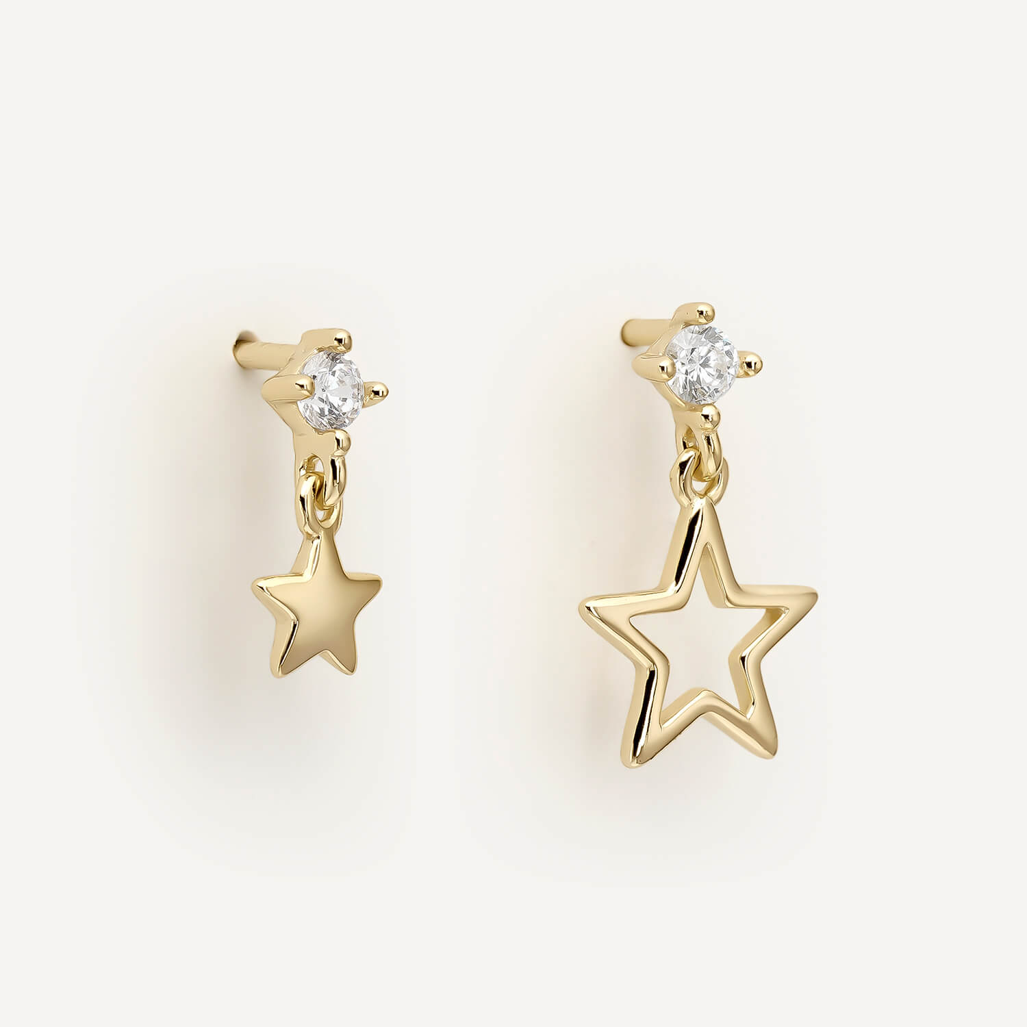 PENDIENTES ASIMÉTRICOS ZINNIA STAR