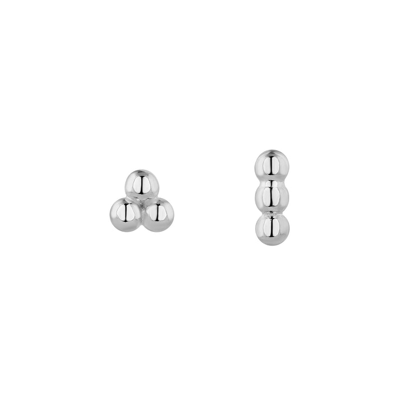 BOUCLES D’OREILLES CAVIAR EN ARGENT