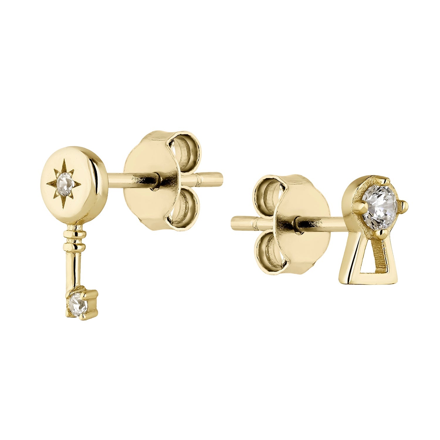 LOCK AND KEY AMULET EARRINGS