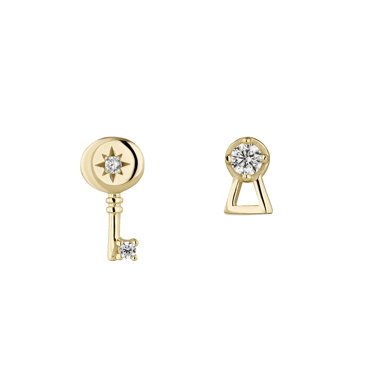 LOCK AND KEY AMULET EARRINGS