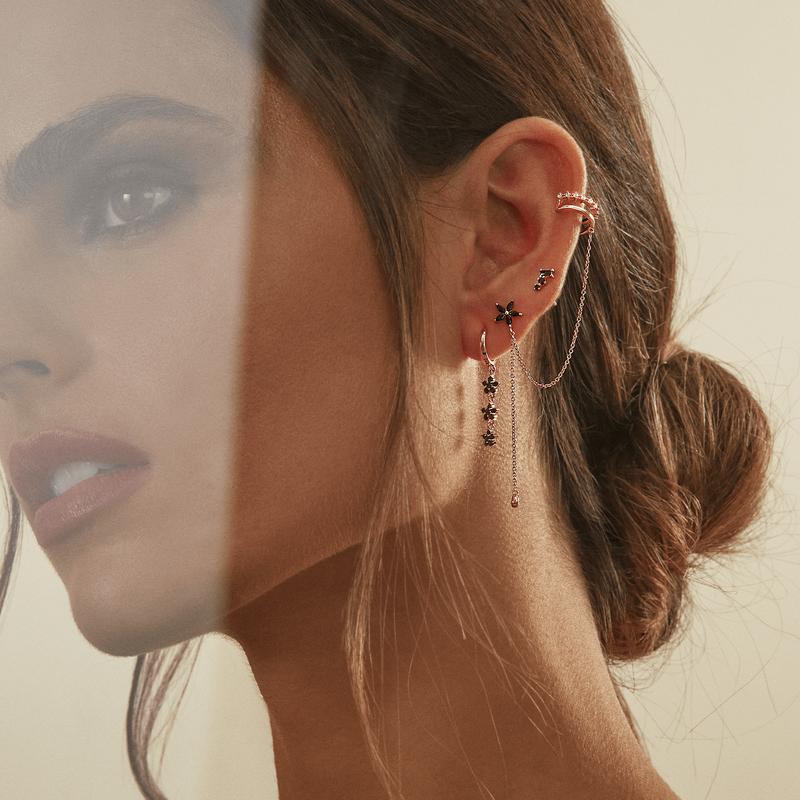 PENDIENTE Y EAR CUFF ASHANTI - Earcandy Jewelry