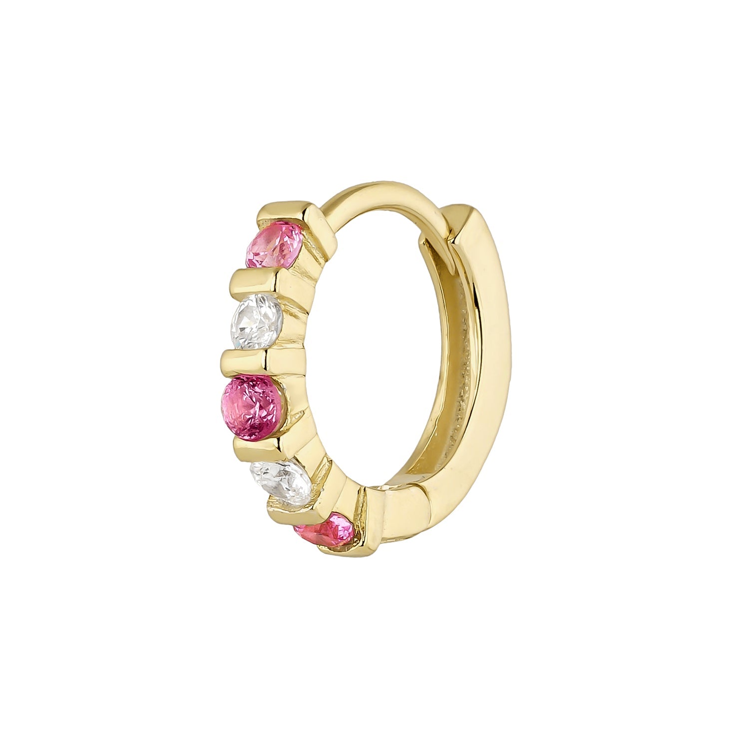 ORECCHINI PIERCING HOO ORO GIALLO CORINDONE SONIA