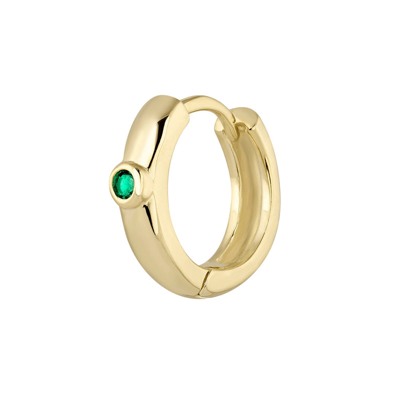 SERENA GREEN YELLOW GOLD SINGLE EARRING