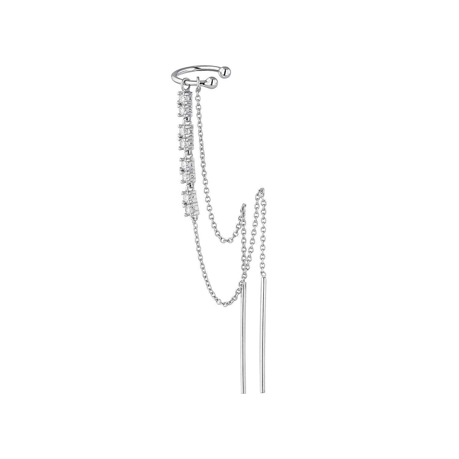 DAUDZKĀRTĒJS SUDRABA AUSKARS PIERCING GERALDINE