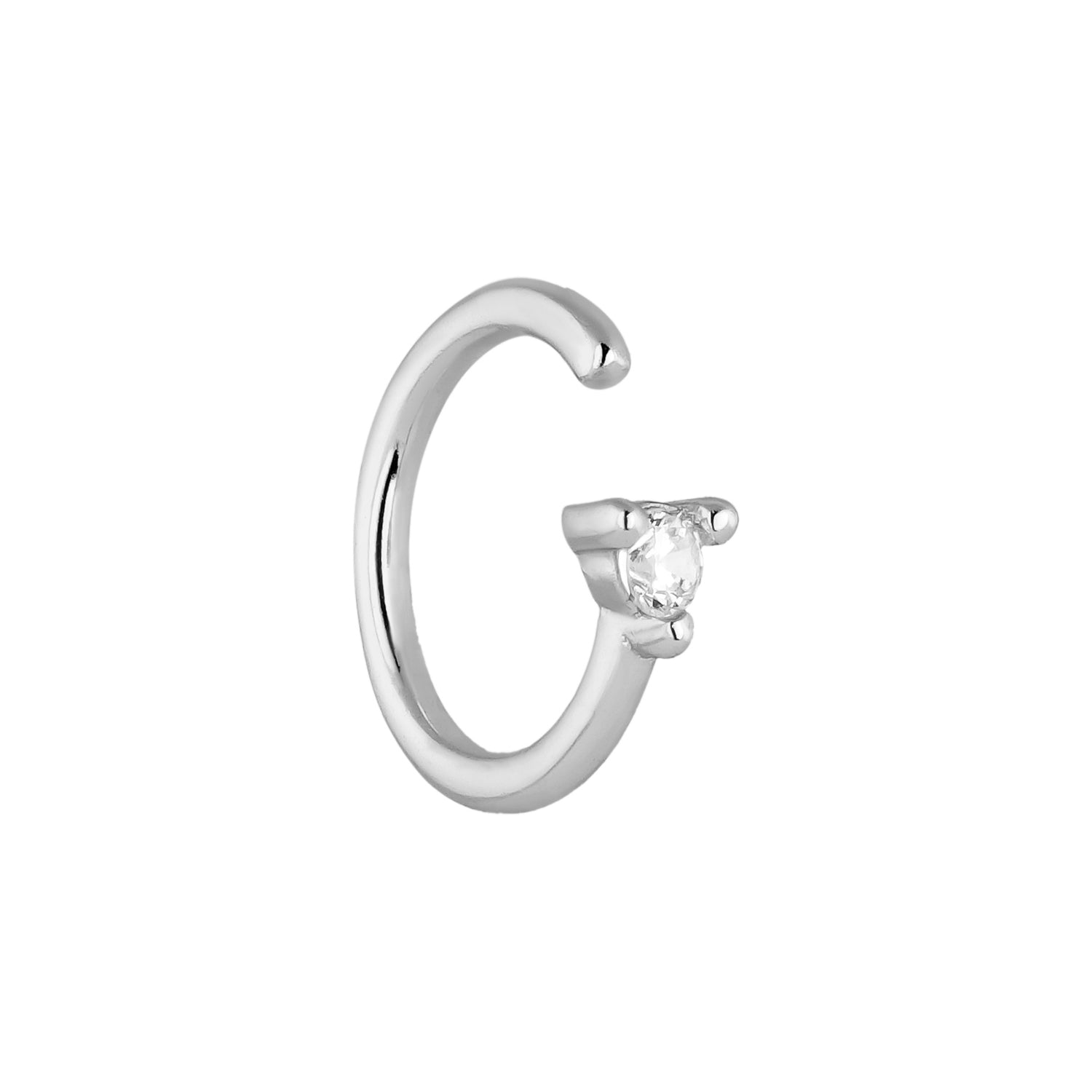 ORECCHINO PIERCING A CERCHIO IN ARGENTO MINIMALISTA E LEGGERO