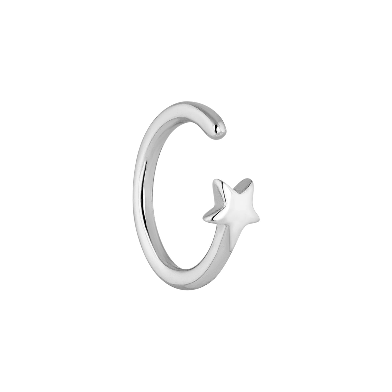 ORECCHINO PIERCING A CERCHIO IN ARGENTO MINIMALISTA