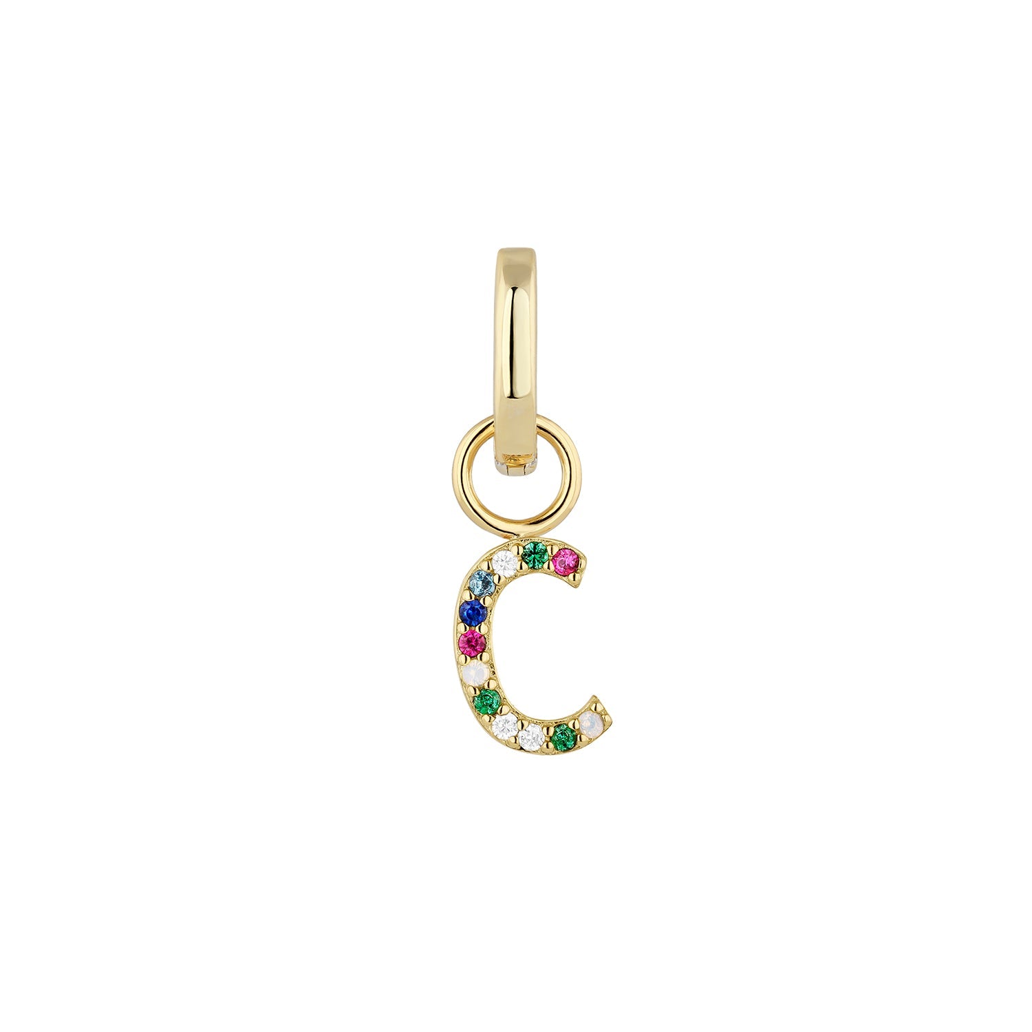 PENDIENTE PIERCING ARO ALFABETO ORO