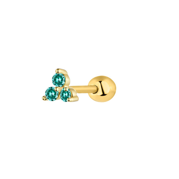 PARAIBA GELBGOLD PRINCESSE EINZELNER OHRRING